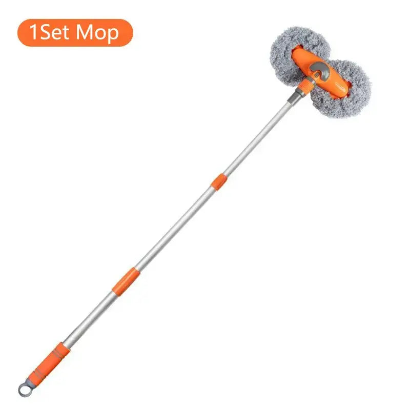 3-Section Telescopic Car Wash Mop with Double Brush Head Habicare