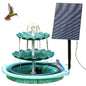 3-Tier Bird Bath with Detachable DIY Solar Fountain with 25W Pump Habicare