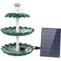 3-Tier Bird Bath with Detachable DIY Solar Fountain with 25W Pump Habicare