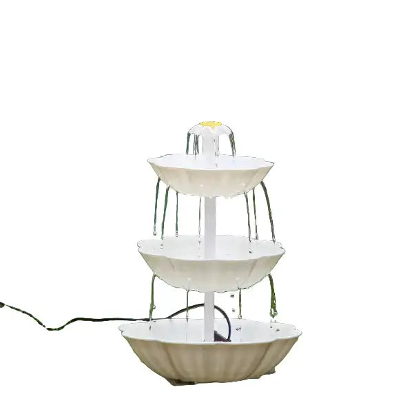 3-Tier Bird Bath with Detachable DIY Solar Fountain with 25W Pump Habicare