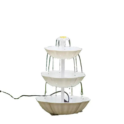 3-Tier Bird Bath with Detachable DIY Solar Fountain with 25W Pump Habicare