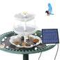 3-Tier Bird Bath with Detachable DIY Solar Fountain with 25W Pump Habicare