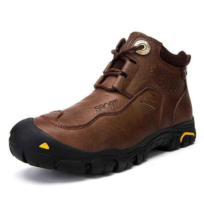 Leather High-top Shoes