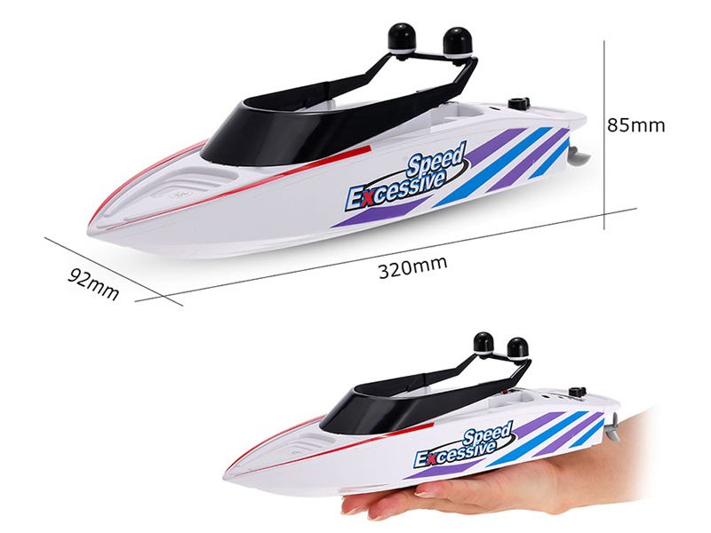 RC Boat 32CM Control Electric Boat Speedboat for Summer Children Toy White dealonline.co.nz