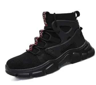 Men's High-Top Safety Shoes - Steel Toe Work Boots with Ankle Support