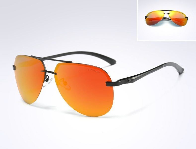 Orange -  Mirror Lens HD Polarized Lens Sunglasses Anti-Blue Ray Hydrophobic dealonline.co.nz