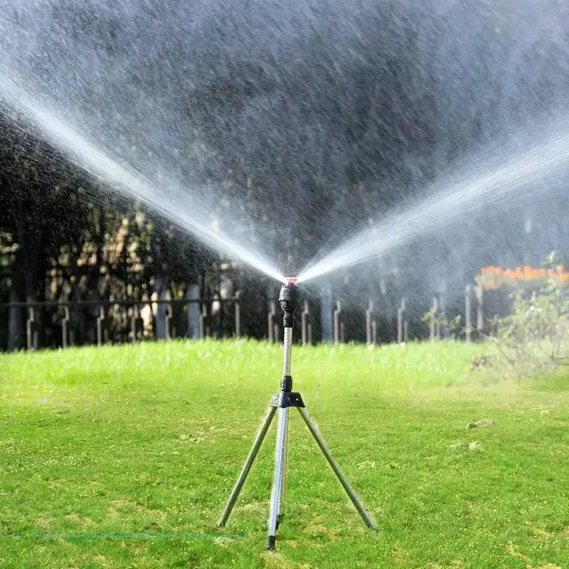360° Rotating Garden Sprinkler with Tripod Irrigation Stand Habicare