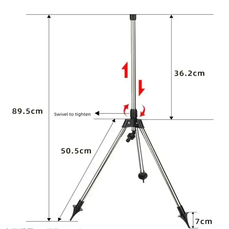360° Rotating Garden Sprinkler with Tripod Irrigation Stand Habicare