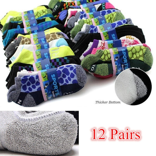 12 Pairs Women's Sport Socks Cushioned Socks Ankle Socks dealonline.co.nz