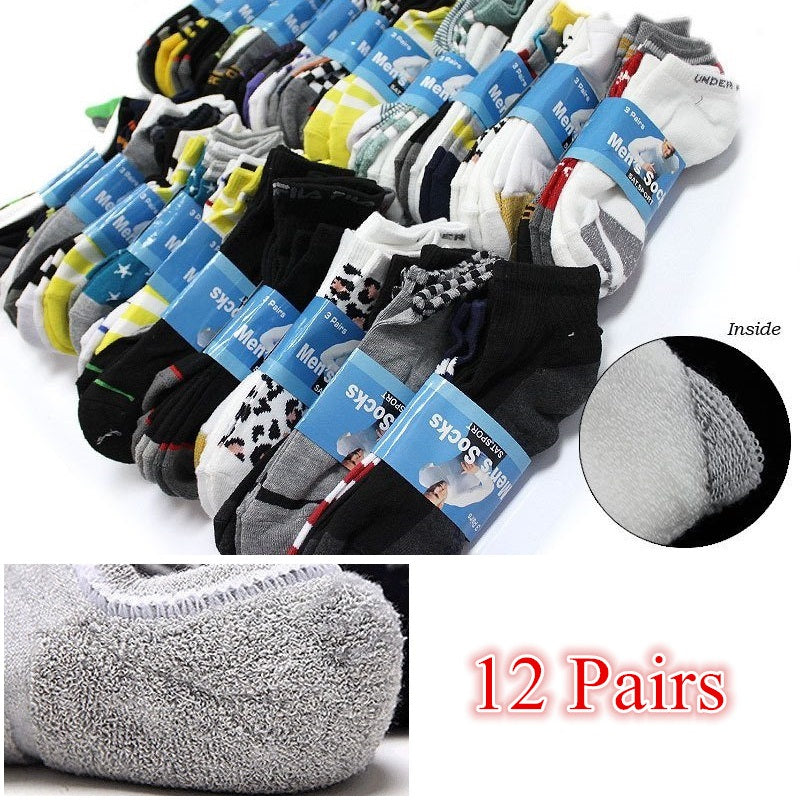 12 Pairs Unisex Sport Socks Cushion Socks Ankle Socks dealonline.co.nz