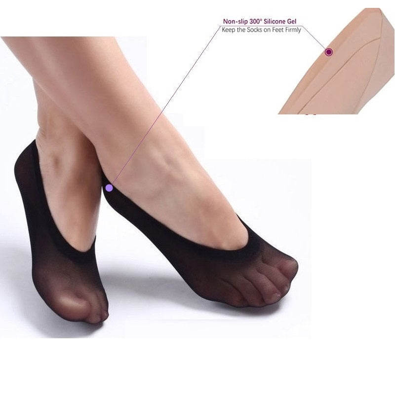 Invisible Low Cut Anti Slippery Socks - BLACK dealonline.co.nz