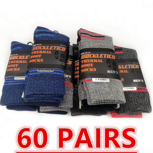 (60 Pairs) Thermal Crew/Work Socks  Boot Socks dealonline.co.nz