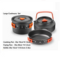 Outdoor Large Cookware Set – Camping Cookware Ideal for 4–5 People ECOTREK