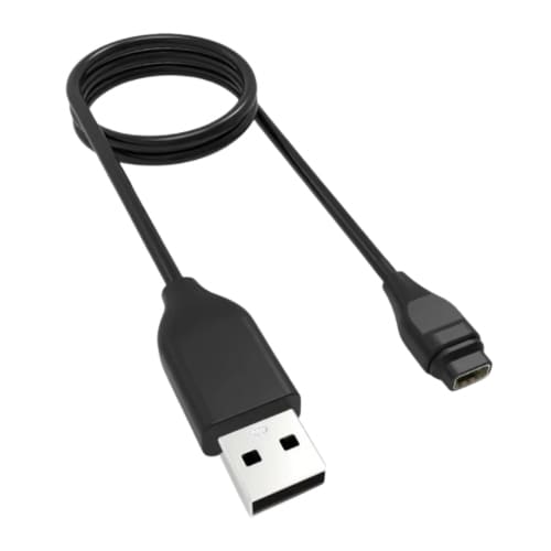 Black USB charging adapter for COROS Pace 4, Apex 4, and Nomad watches, with 1m cable, from That Watch Shop.