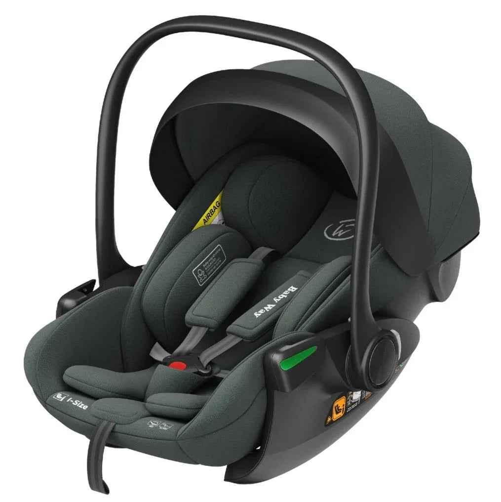 Crown i-Size Capsule Car Seat – Reclining Capsule with 6-Level Adjustable Headrest - Olive
