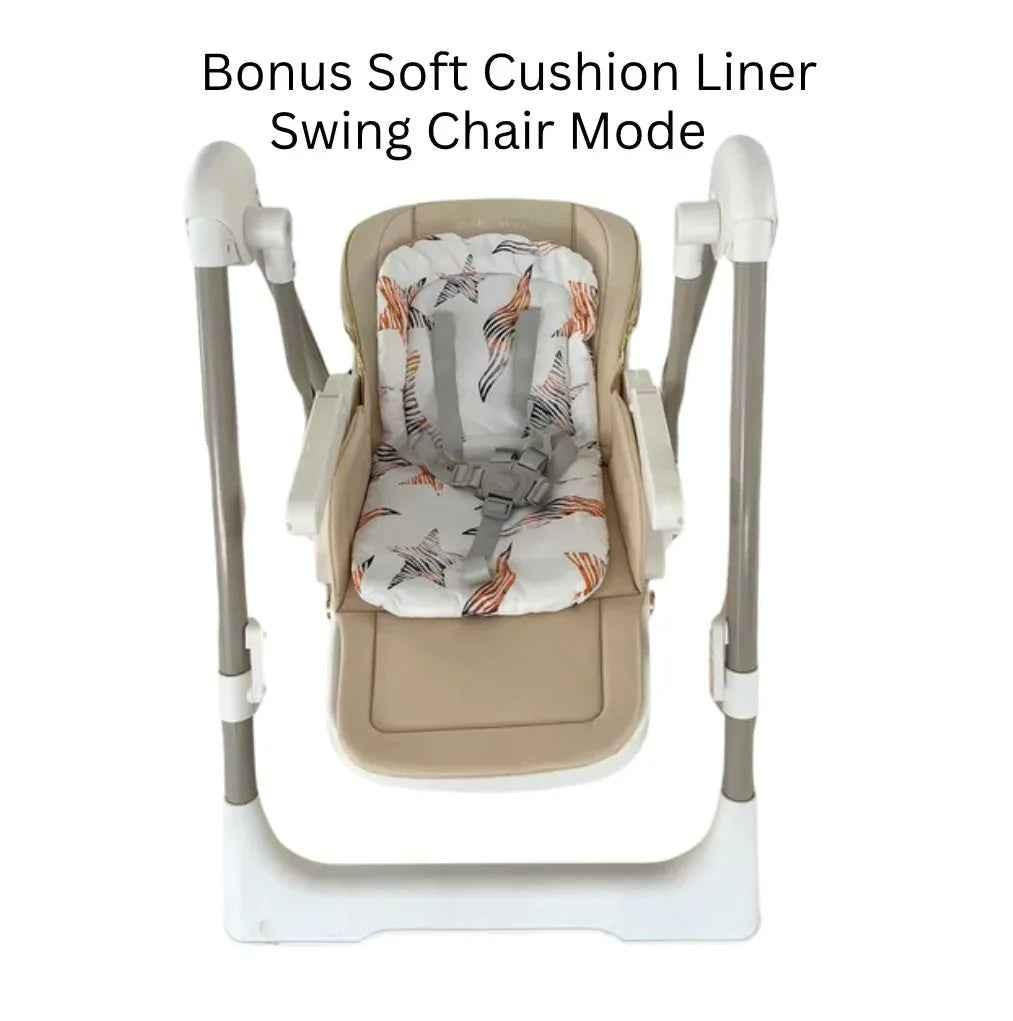 Preorder - Jupiter Beige 2-in-1 High Chair & Swing