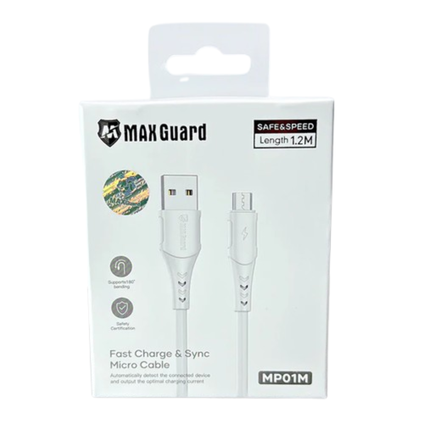 Maxguard 1.2m USB-A to Micro Cable MP01M