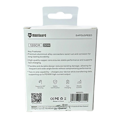 Maxguard 1.2m 30W Type-C to Lightning Cable MP01CL