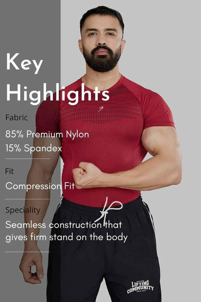 Power Seamless T-shirt Red/Logo