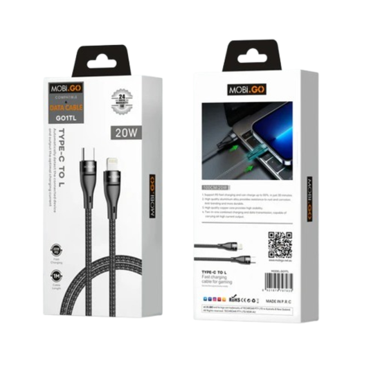 Mobigo 1m 20W Type-C to Lightning cable GO1TL