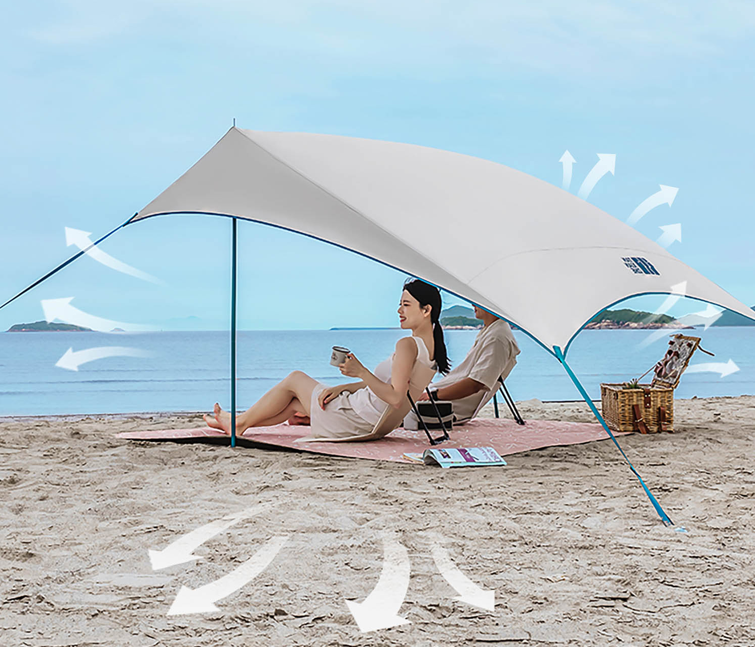 Canopy Tent – Ultra-Lightweight Outdoor Camping Shade with Silver Coating ECOTREK