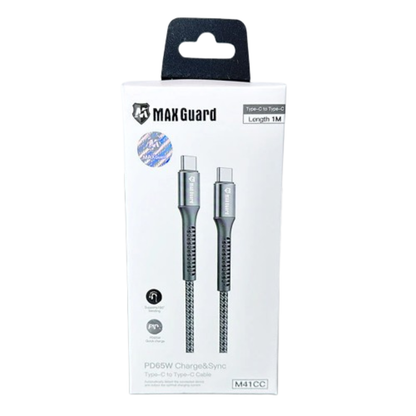 Maxguard 1m 65W Type-C to C cable M41CC