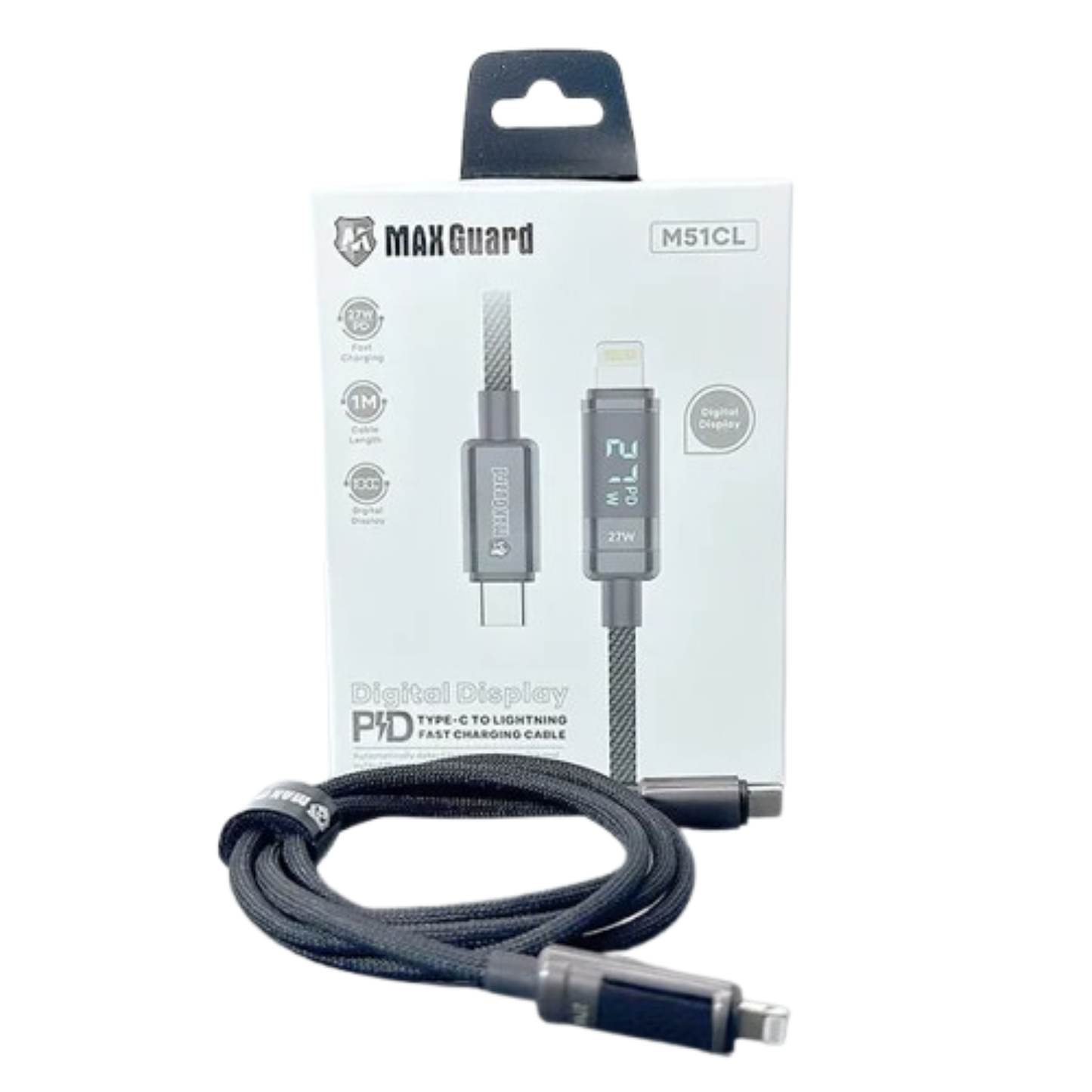 Maxguard 1m 27W Type-C to Lightning Cable M51CL