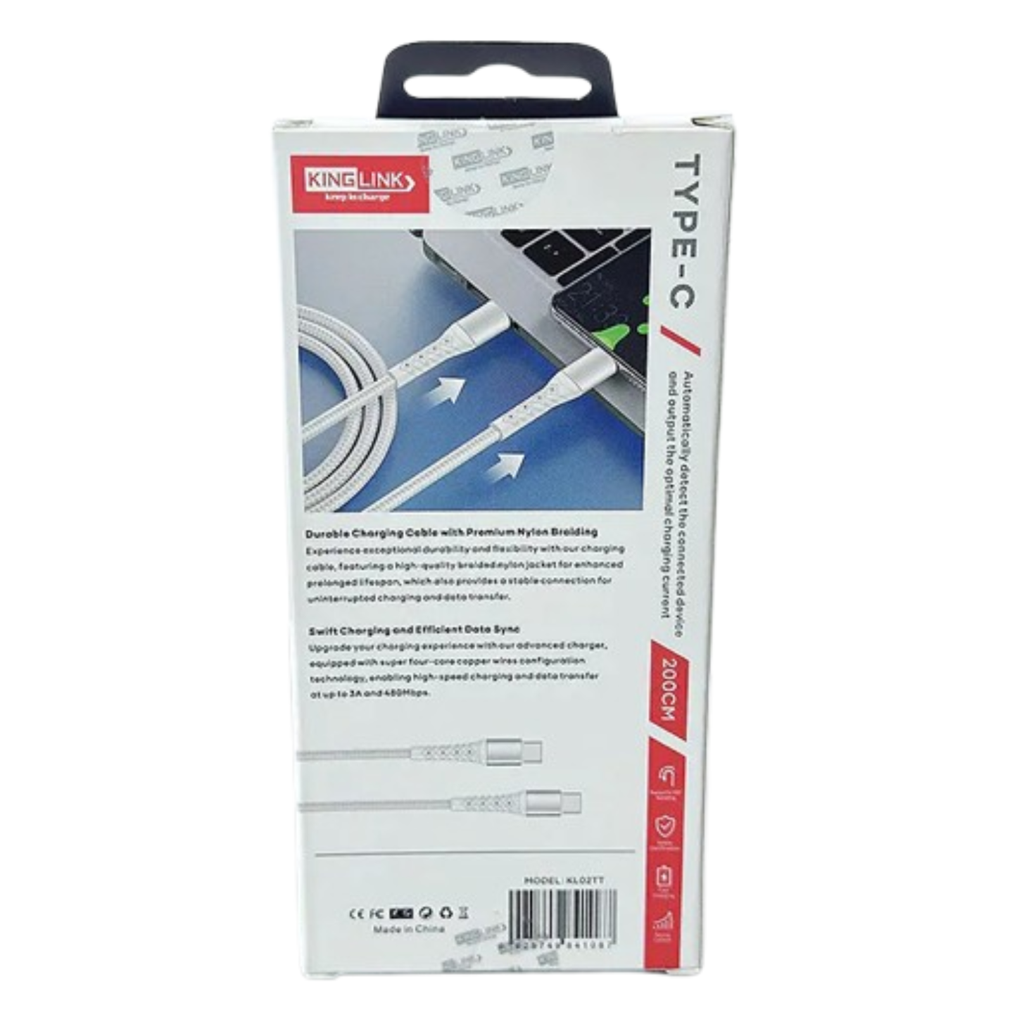 Kinglink 2m 60W Type-C to C Cable KL02TT