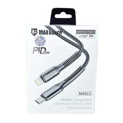Maxguard 2m 20W Type-C to Lightning cable M42LC