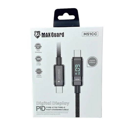 Maxguard 1m 60W Type-C to C Cable M51CC