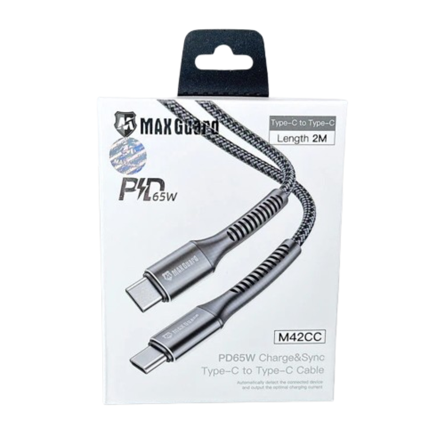 Maxguard 2m 65W Type-C to C cable M42CC