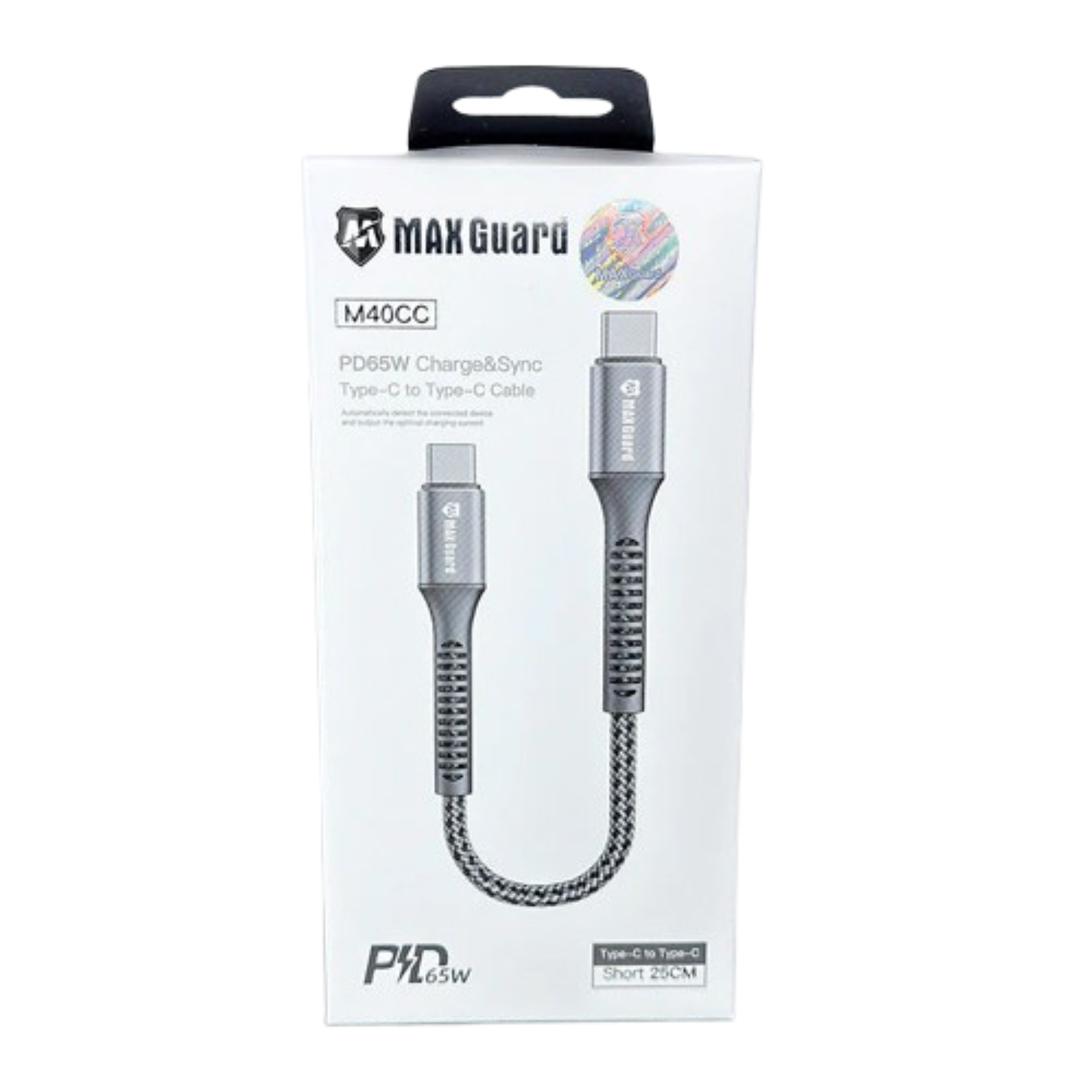 Maxguard 25cm 65W Type-C to C cable M40CC