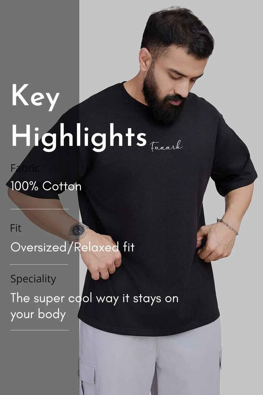 Bold Oversized T-shirt Black
