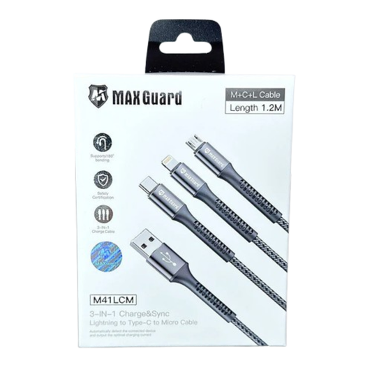 Maxguard 1.2m 3 in 1 cable M41LCM