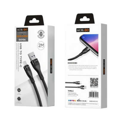 Mobigo 2m USB-A to C cable GO106