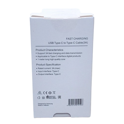 Sams Type-C to Type-C 3a Cable Ori Quality (white box)