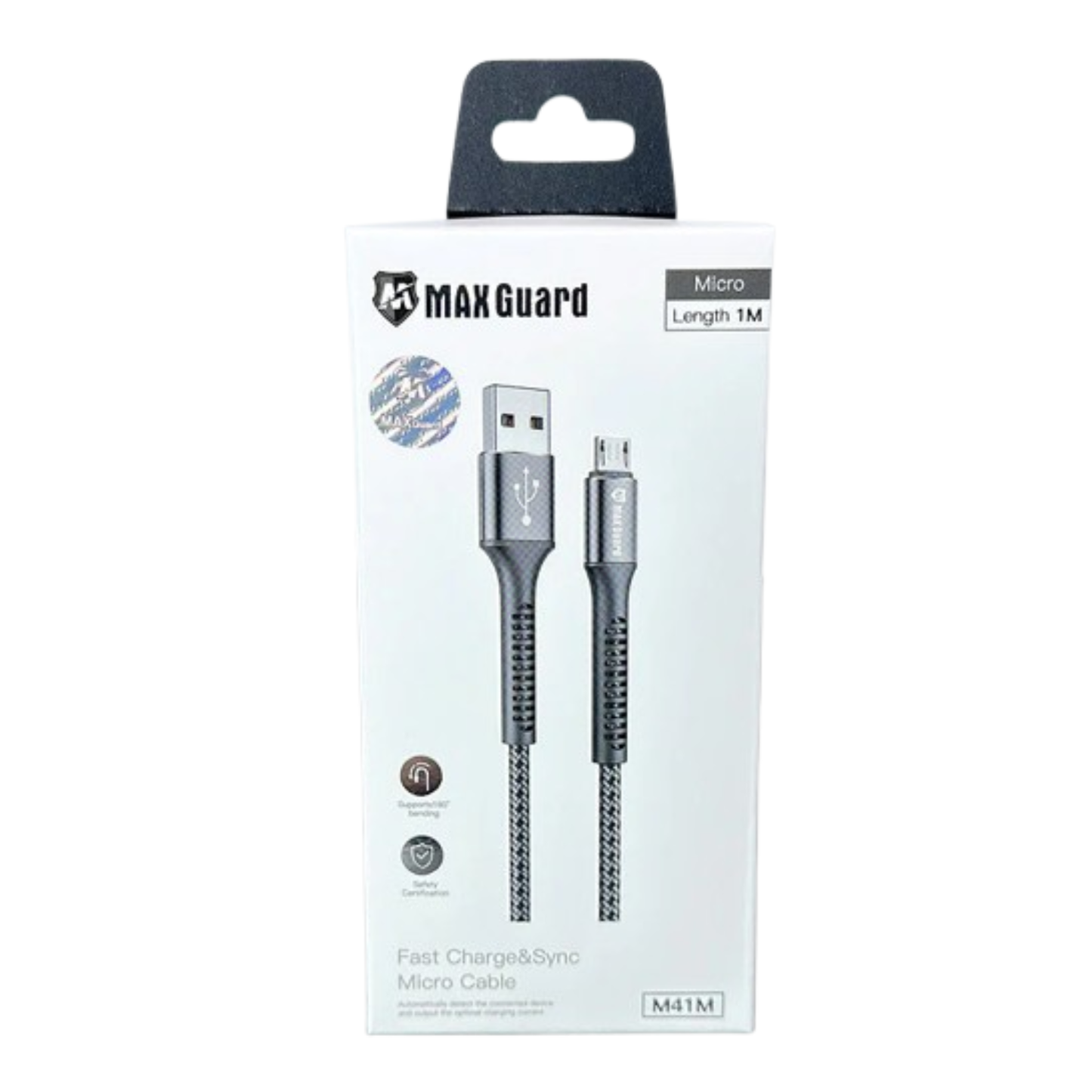 Maxguard 1m USB-A to Micro cable M41M