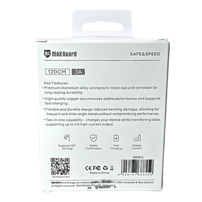 Maxguard 1.2m USB-A to Lightning Cable MP01L