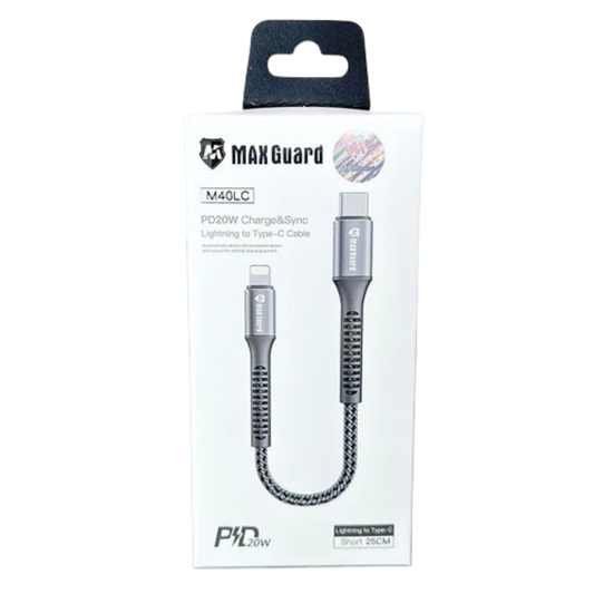 Maxguard 25cm 20W Type-C to Lightning cable M40LC