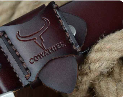 COWATHER Genuine Leather Casual Business Men's Belt