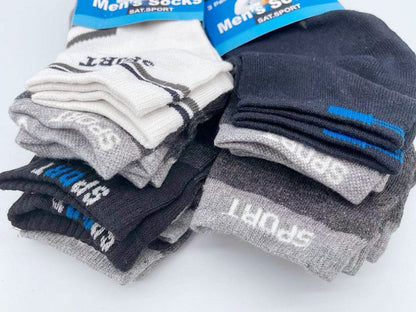 (12 Pairs) Brand New Ankle Socks - M7-10 / W8-11 dealonline.co.nz