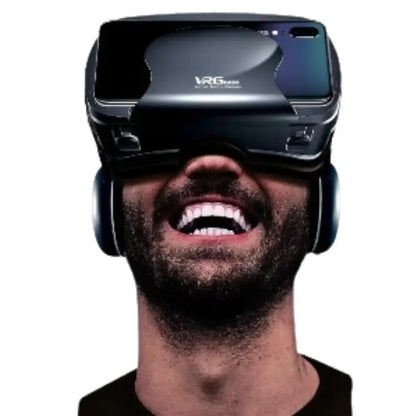 3D VR Headset with Headphones & Controller Habicare