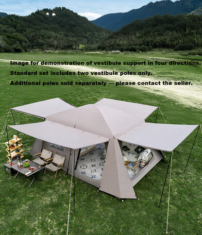 Family Tent Double Layers Waterproof Tent Manual pole setup  PU3000+ LCF01633 ECOTREK