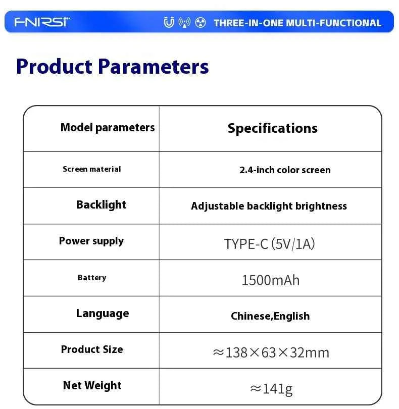 Nuclear Radiation Detector Geiger Tube - Electromagnetic Detector with 2.4" Color Screen & Dose Alarm