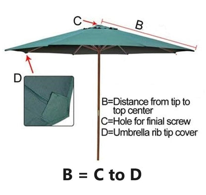 5 Colours 2.7M Parasol Replacement Cloth Round Garden Umbrella Cover For 8-Arm dealonline.co.nz