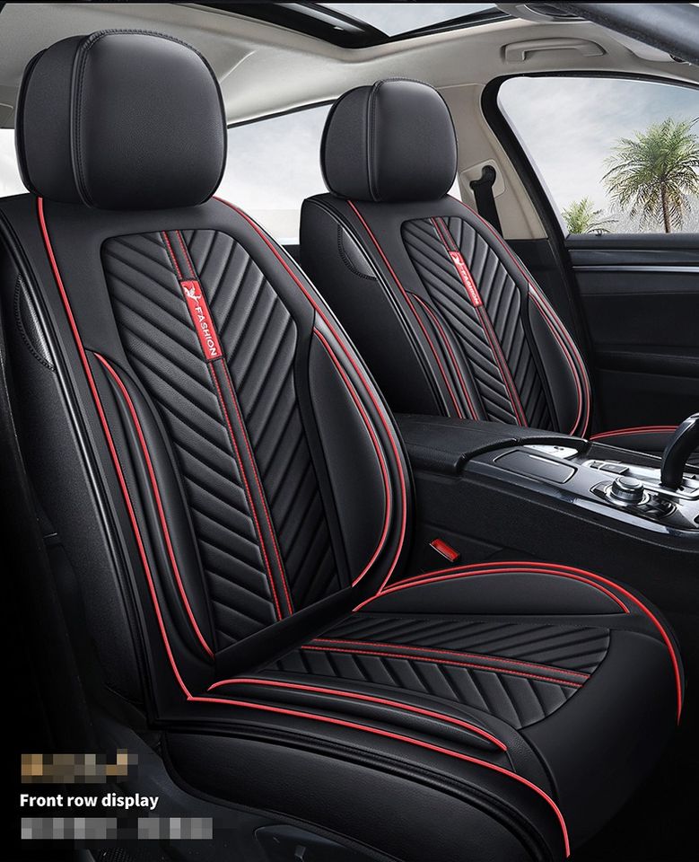 Car Seat Cover Faux Leather Cushion 5 Seater Full Set Front Rear Premium Quality dealonline.co.nz