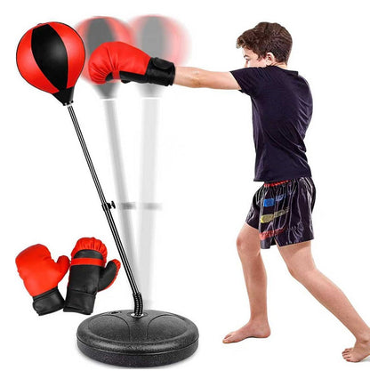 Punch Speed Ball Gloves Set Free Standing Punching Boxing Bag Home GYM Training dealonline.co.nz