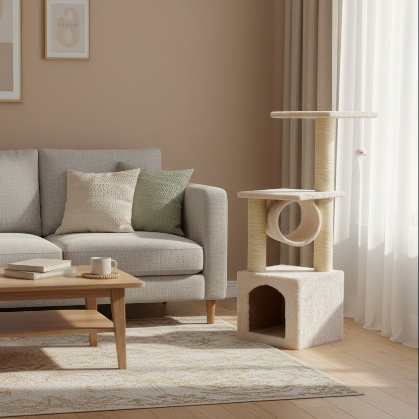 Cat Tree House Post Condo 94cm High dealonline.co.nz