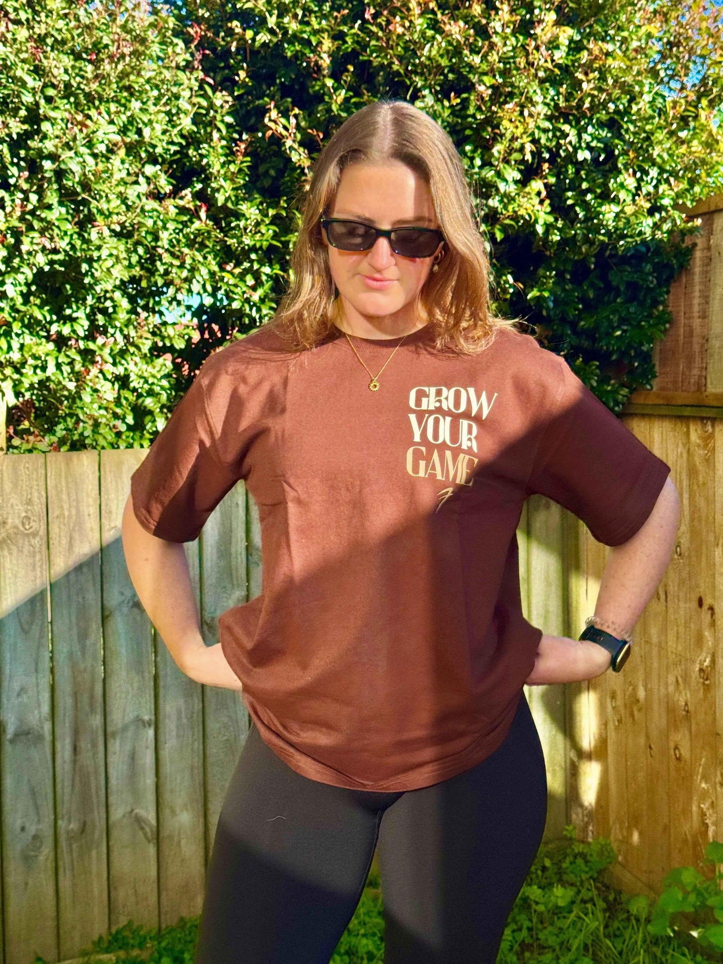 Unisex Grow Oversized T-shirts Coffee