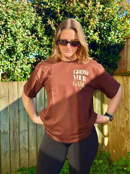 Unisex Grow Oversized T-shirts Coffee